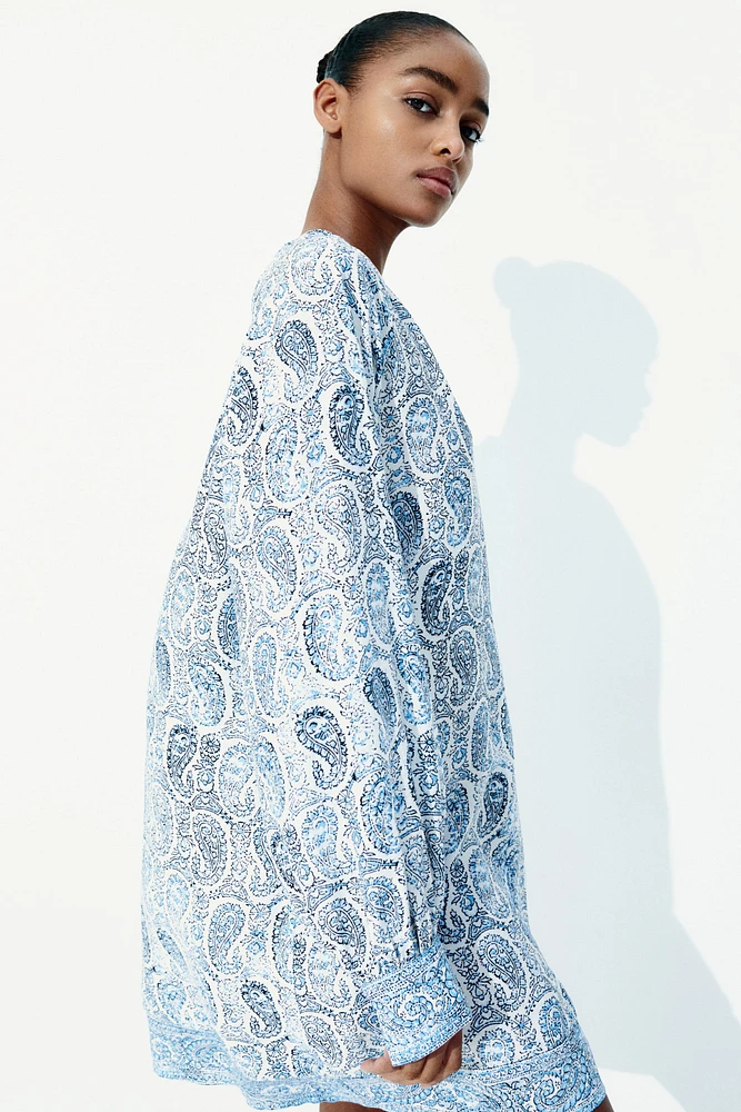 Robe tunique avec ceinture à nouer