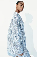 Robe tunique avec ceinture à nouer