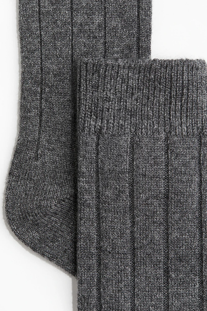 Rib-Knit Socks