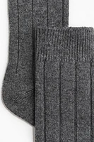 Rib-Knit Socks