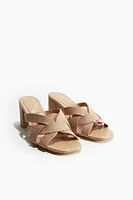 Heeled Leather Sandals