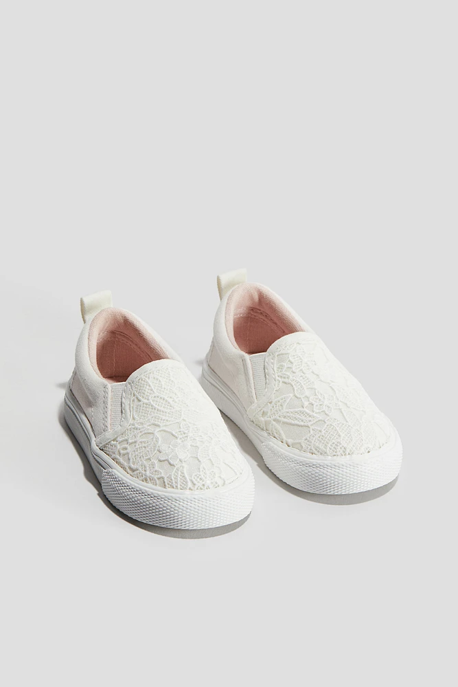 Cotton Canvas Slip-on Shoes