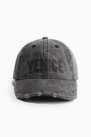 Cap with Heavily Distressed Details