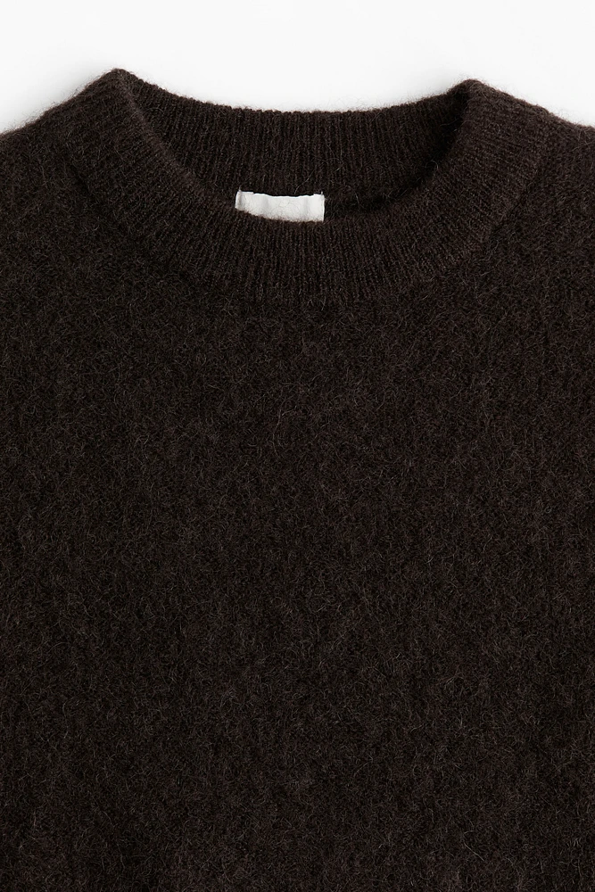 Short-Sleeved Mohair-Blend Top
