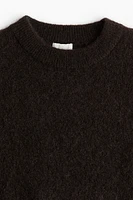 Short-Sleeved Mohair-Blend Top