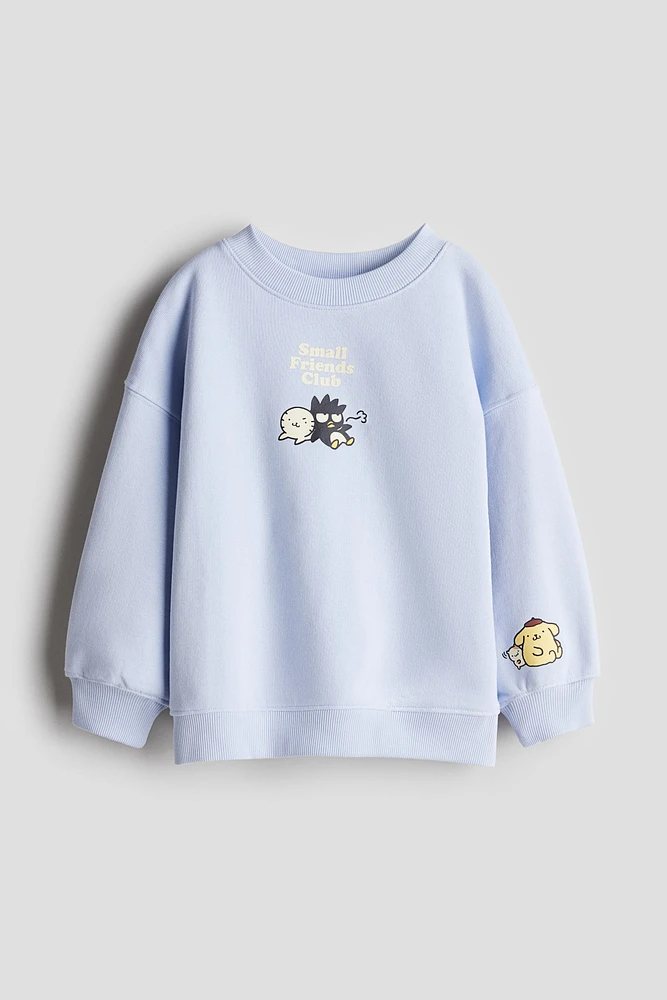 Sweatshirt with Printed Motif