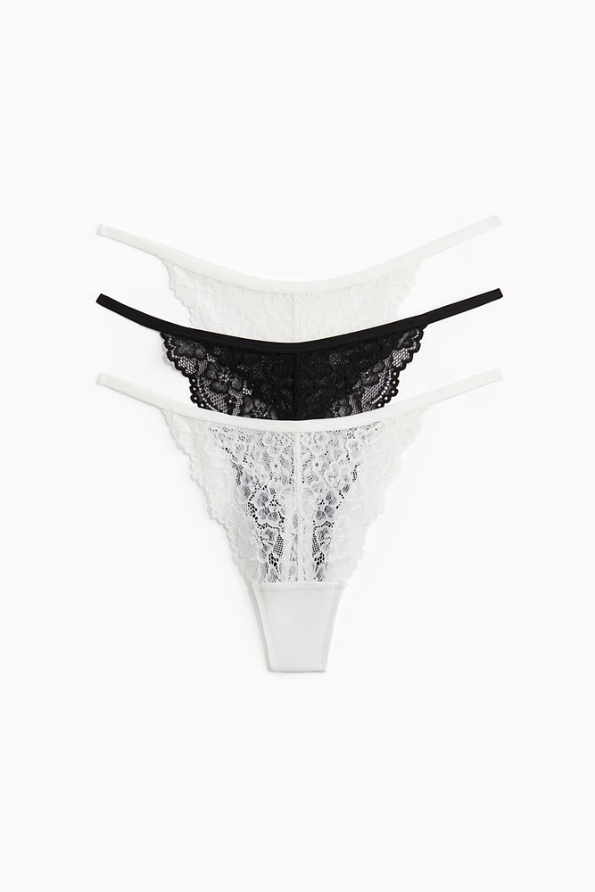 3-pack Lace Thong Briefs