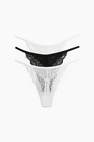 3-pack Lace Thong Briefs