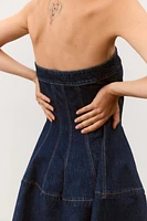 Denim Bandeau Dress