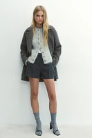 Tie-Belt Felted Coat