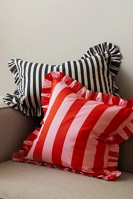 Ruffle-trimmed Cushion Cover