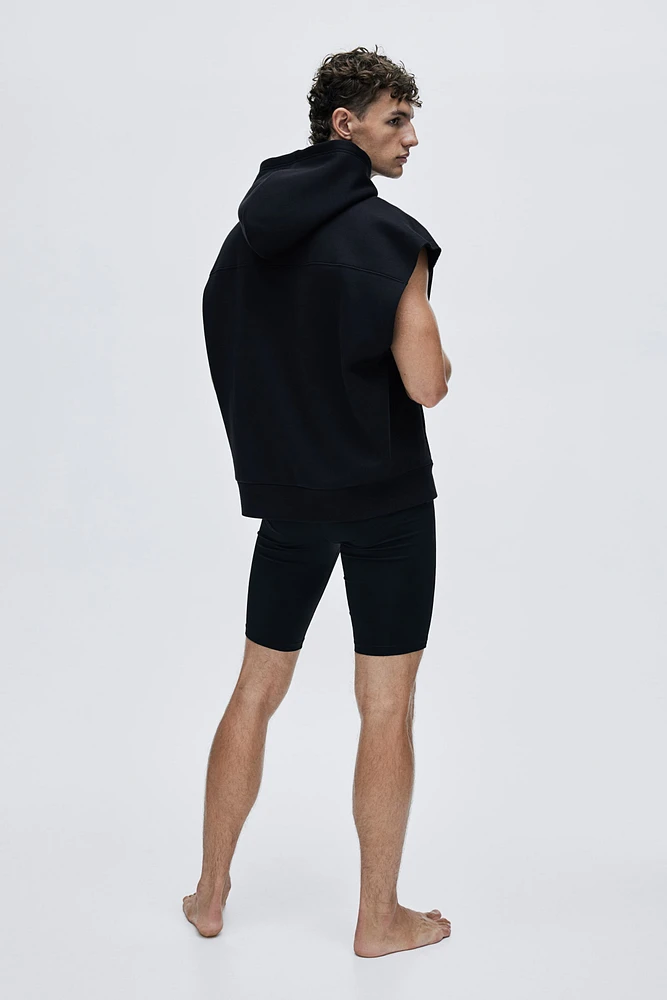 Loose-Fit Sleeveless Sports Hoodie