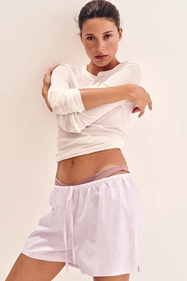 2-pack Cotton Poplin Pajama Shorts