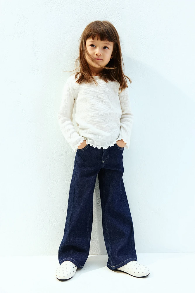 Smocked Jersey Top