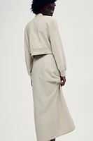 Long Linen-blend Skirt