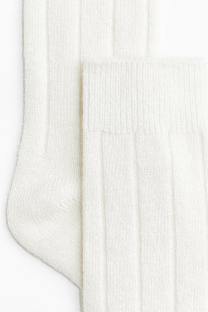 Rib-Knit Socks