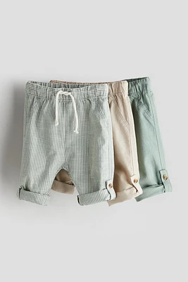 3-pack Cotton Roll-up Pants