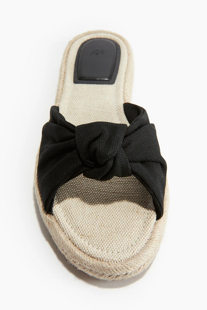 Knot-detail Espadrille Sandals