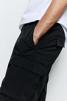 Regular Fit Nylon Cargo Shorts