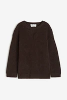 Merino Wool Rib-knit Sweater