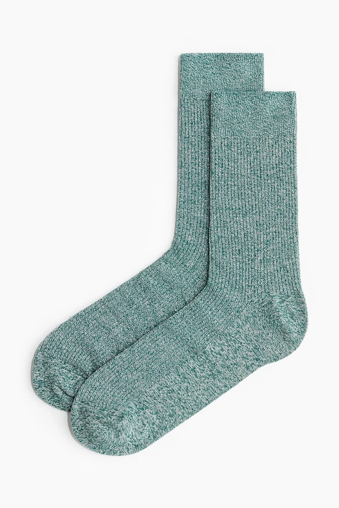 Rib-Knit Socks