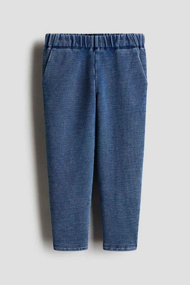 Denim-Look Cotton Joggers