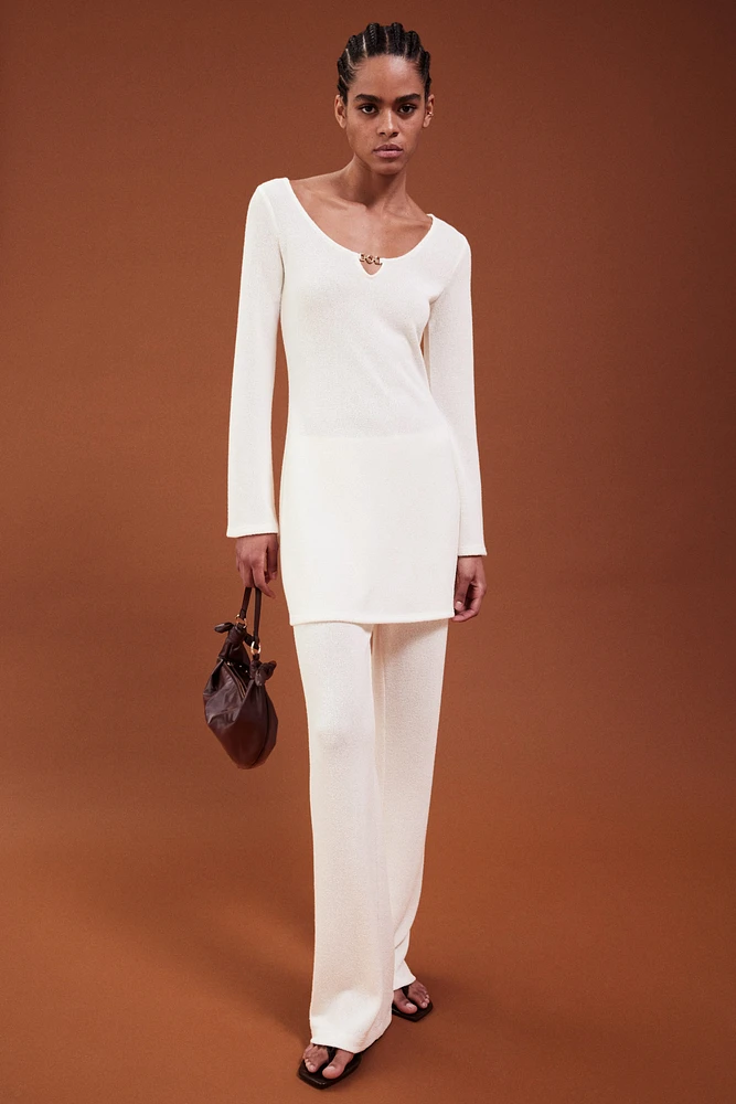 Robe en tricot avec jupe évasée