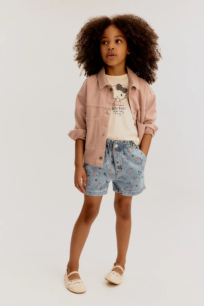 Loose Fit Denim Shorts