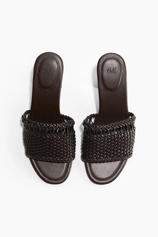 Braided Sandals with Heel