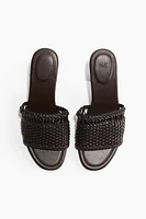 Braided Sandals with Heel