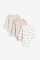 3-pack Long-sleeved Bodysuits