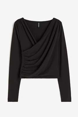 Jersey Wrap Top