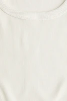 Maillot tanga côtelé en soie mélangée