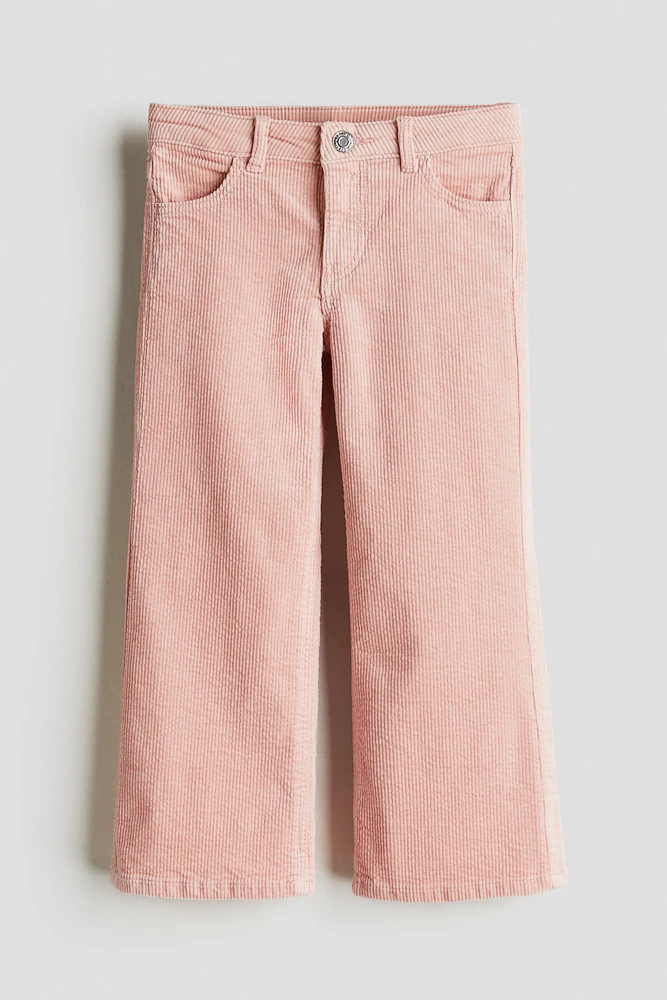 Pantalon large en velours côtelé