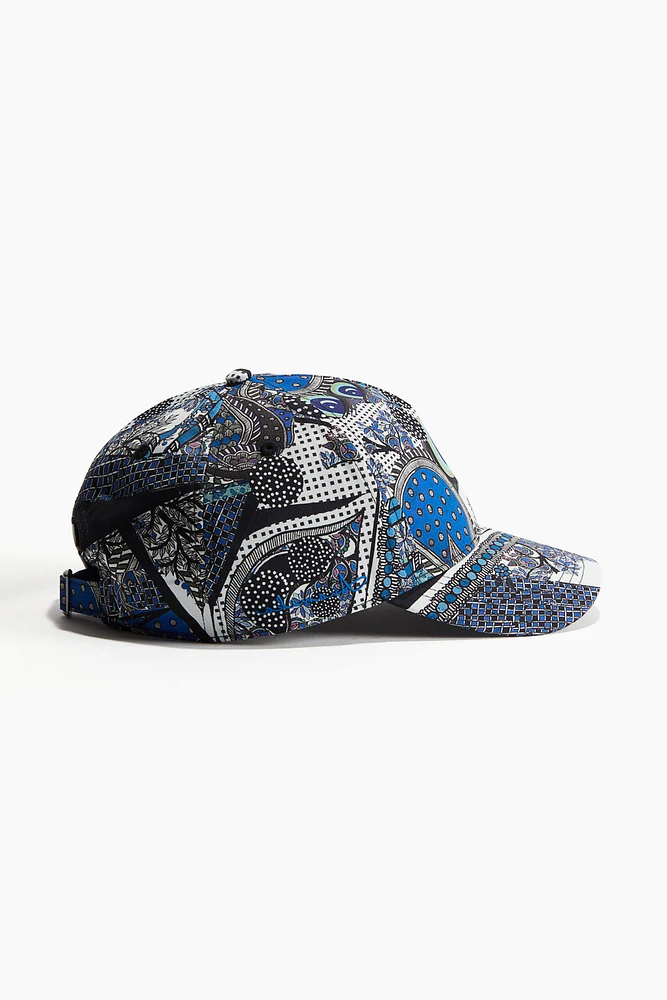 Abstract-Motif Cotton Cap