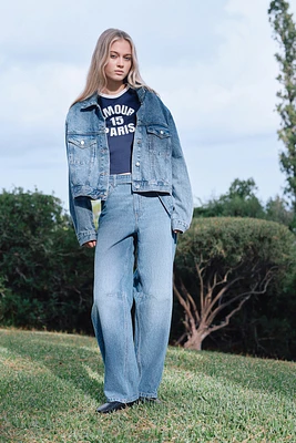 High-Rise Barrel-Leg Jeans