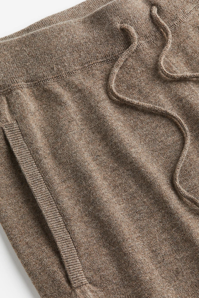 Regular Fit Wool-blend Fine-knit Joggers