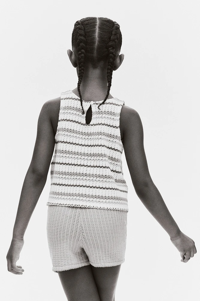 Textured-Knit Shorts