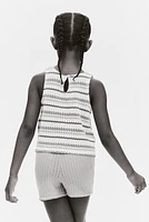 Textured-Knit Shorts