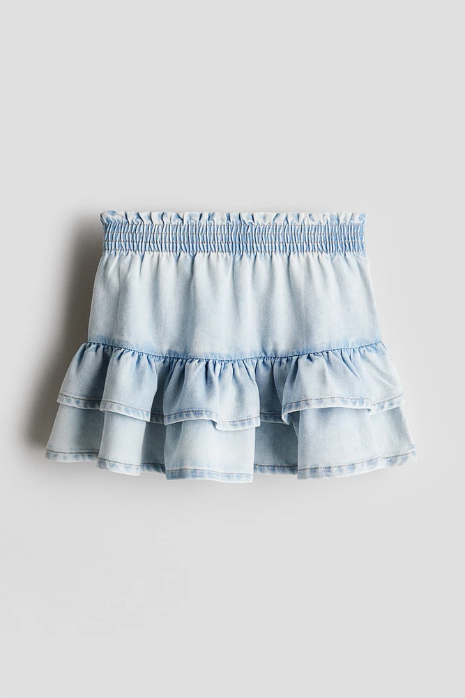 Tiered Denim Skirt