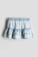 Tiered Denim Skirt