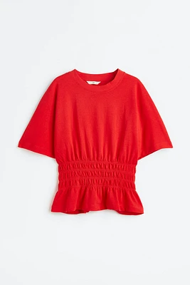 Smocked-waist Top