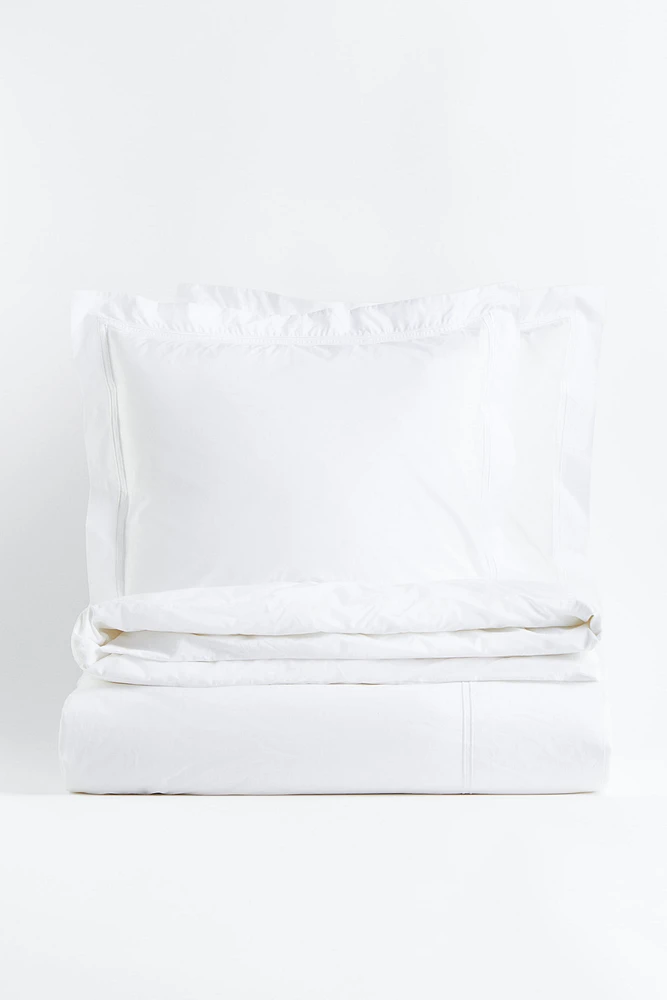 Cotton Percale King/Queen Duvet Cover Set