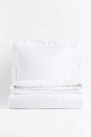 Cotton Percale King/Queen Duvet Cover Set