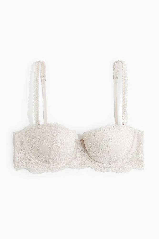 Padded Lace Balconette Bra