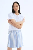 Linen-Blend Drawstring Shorts