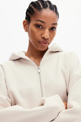 Oversized zip-through hoodie