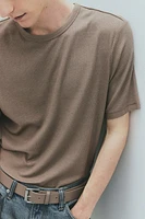 Slim-Fit Ribbed T-Shirt