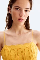 Eyelet-Embroidered Strappy Dress