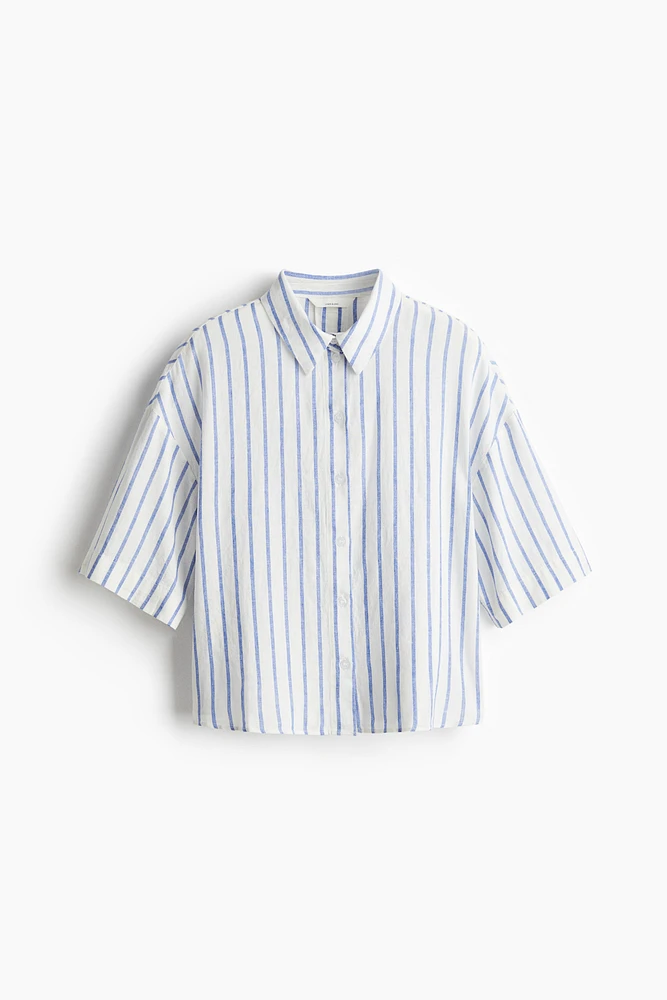 Chemise en lin mélangé